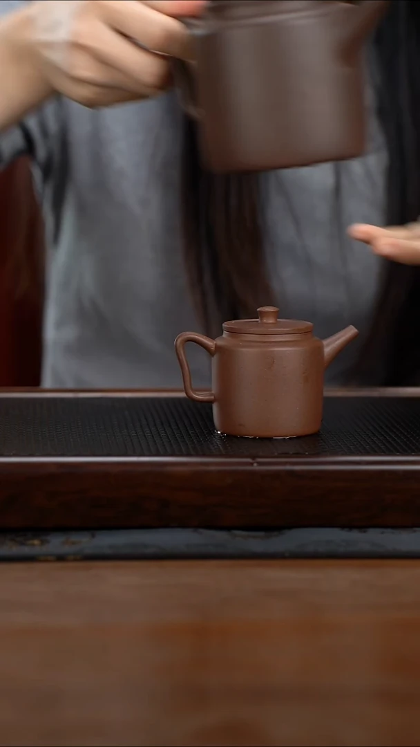 茶壶紫砂120cc黄龙山原矿百年紫泥汲直17