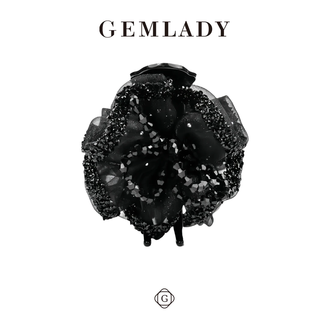 【王妃】秋冬新款欧根纱丸子头抓夹气质时尚优雅