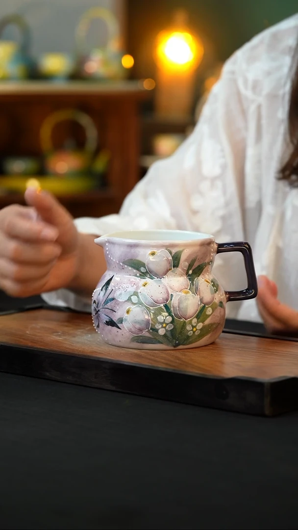 杯手绘心瓷陶瓷浮力