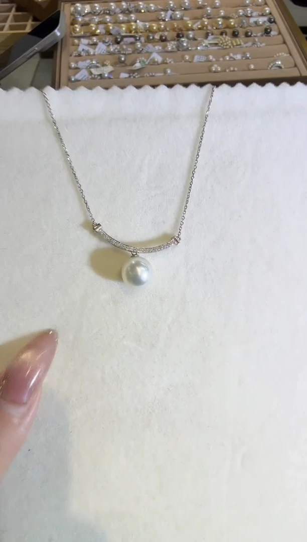 18K金镶嵌套链海水珍珠zzxm多样性发其一