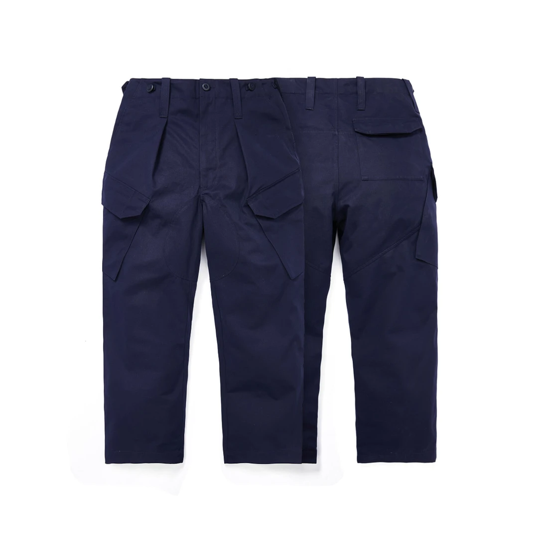 玩儿1990sBritishNavyTrousers高密防泼水新疆棉布泰龙拉链工装裤
