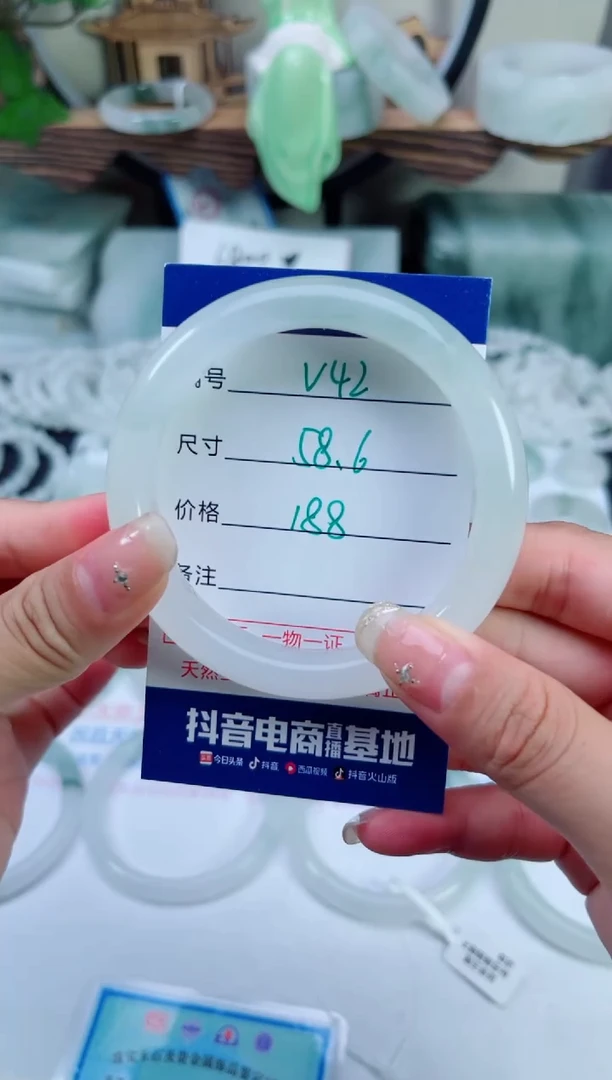 未镶嵌手镯石英质玉（天山翠）42