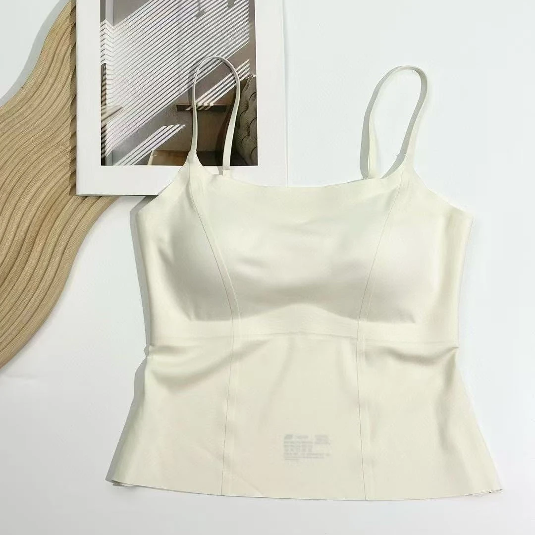 深圳南油夏季背心裸感无痕时尚百搭双曲线吊带美背