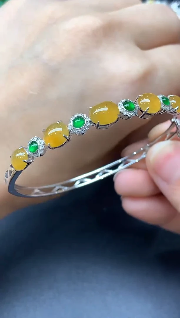 18K金镶嵌手镯翡翠277-中国好珍宝