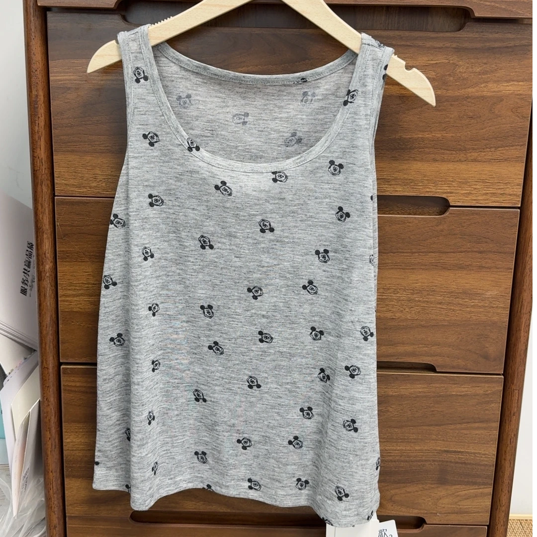 【原歌2】夏季新款卡通米奇印花宽松休闲背心YG703