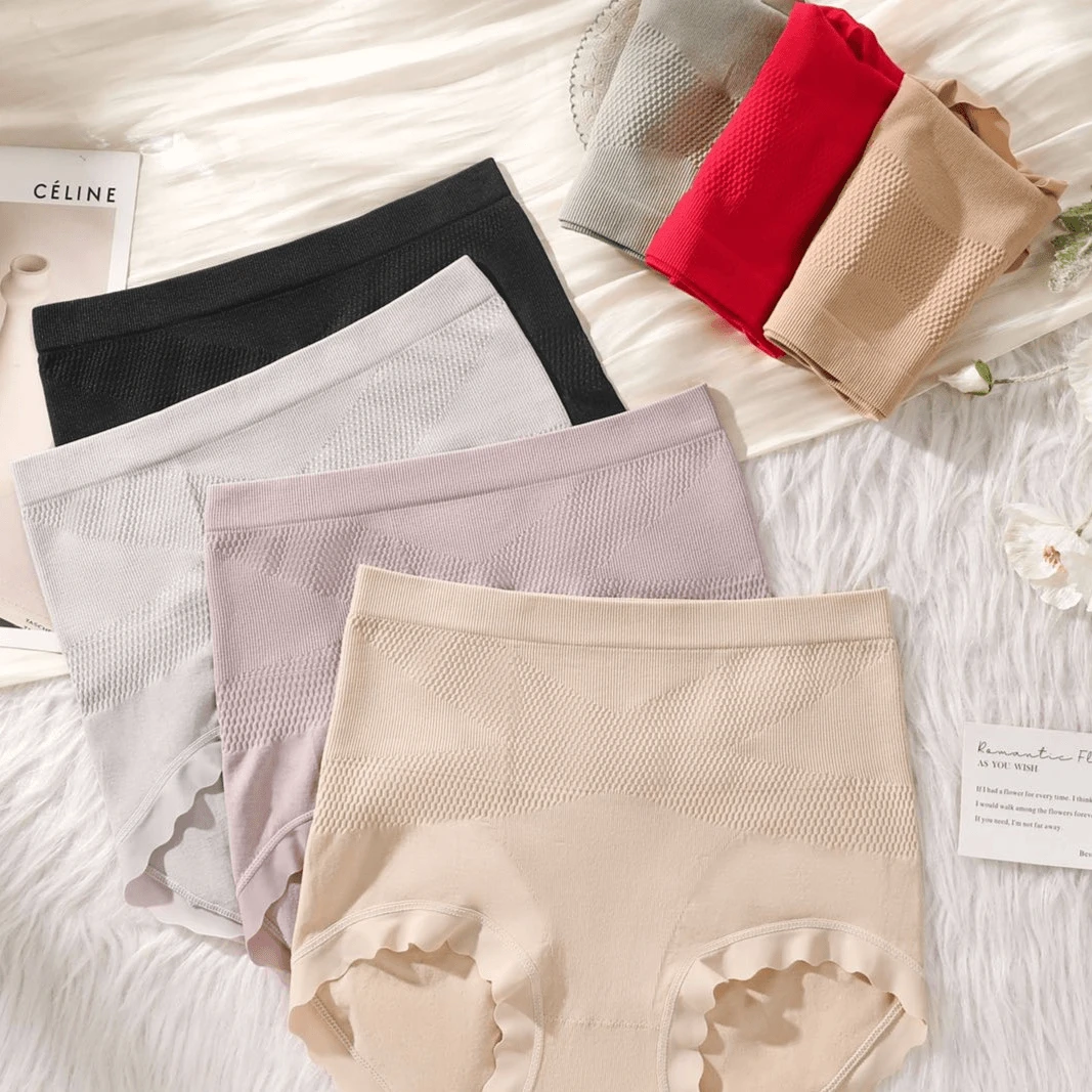 纤小象胖mm80-250斤大码高腰X型提臀女士透气无缝塑身收腹内裤