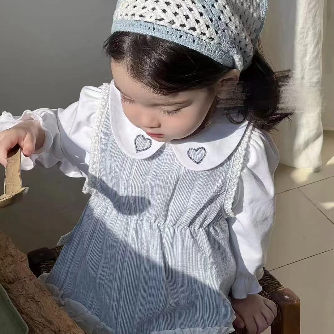 【ONE朵】小清新刺绣爱心包屁裙