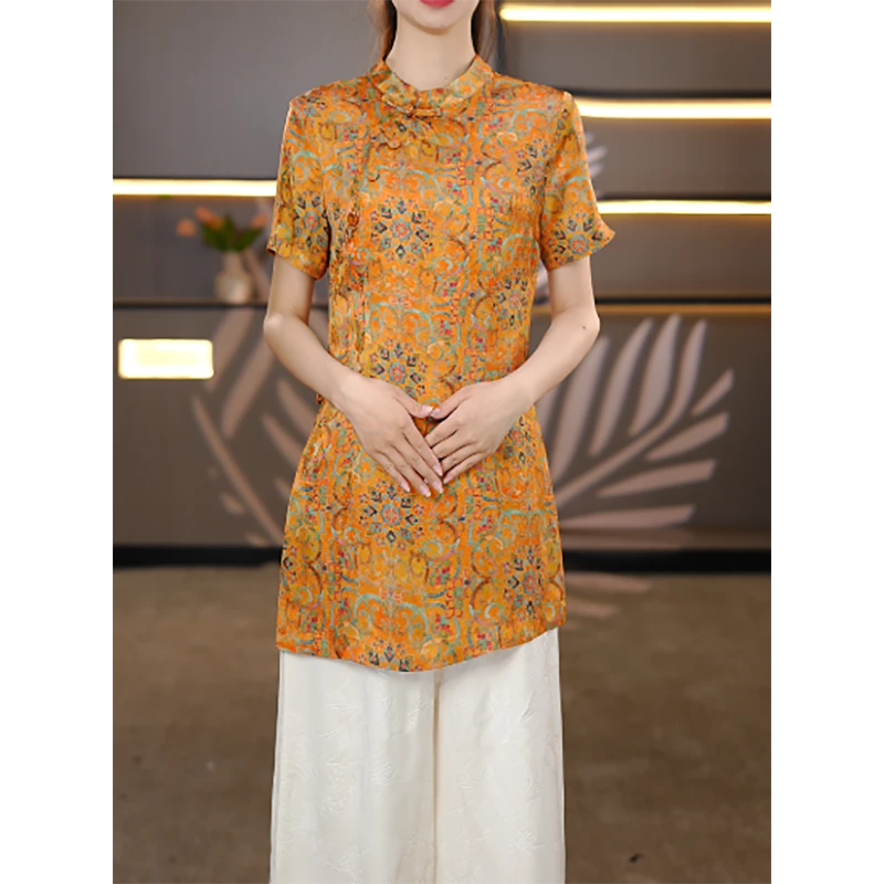 新中式国风时尚小衫2025夏季新款气质百搭高级感衬衫上衣