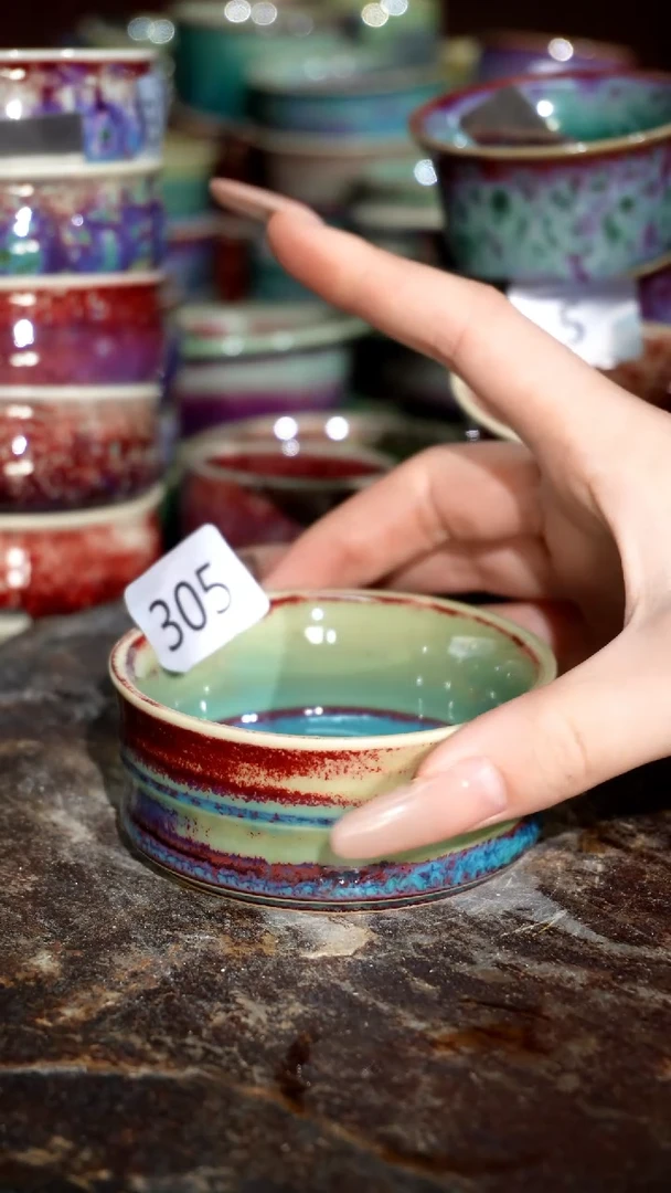 摆件精品窑变钧瓷茶器