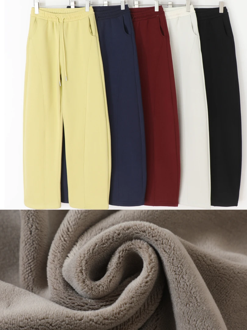 【800特厚弯刀裤】欣飞1冬款超厚密密绒宽松直筒阔腿显瘦弯刀百搭