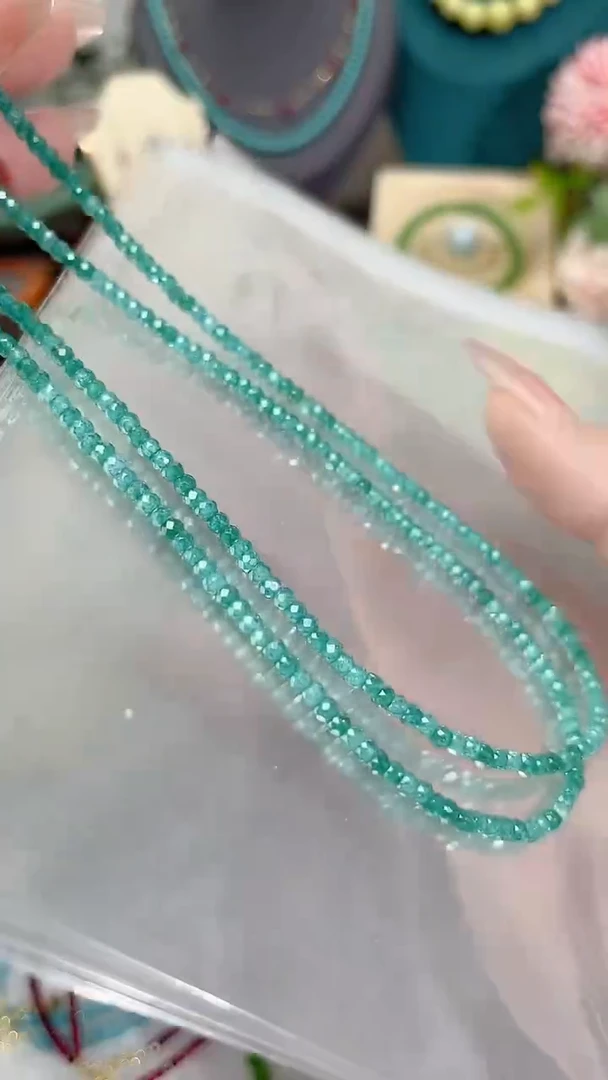 【闪购商品】祖母绿颈饰银S925镶嵌99项链