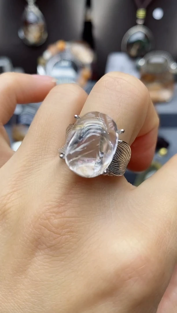 银S925镶嵌珠宝半成品水晶0****o定制