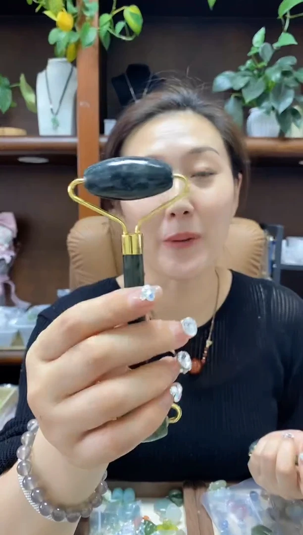 未镶嵌岫玉手把多样性发货其中发一
