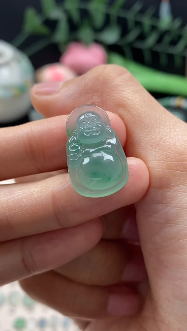 【闪购商品】翡翠颈饰未镶嵌翡翠飘花佛公