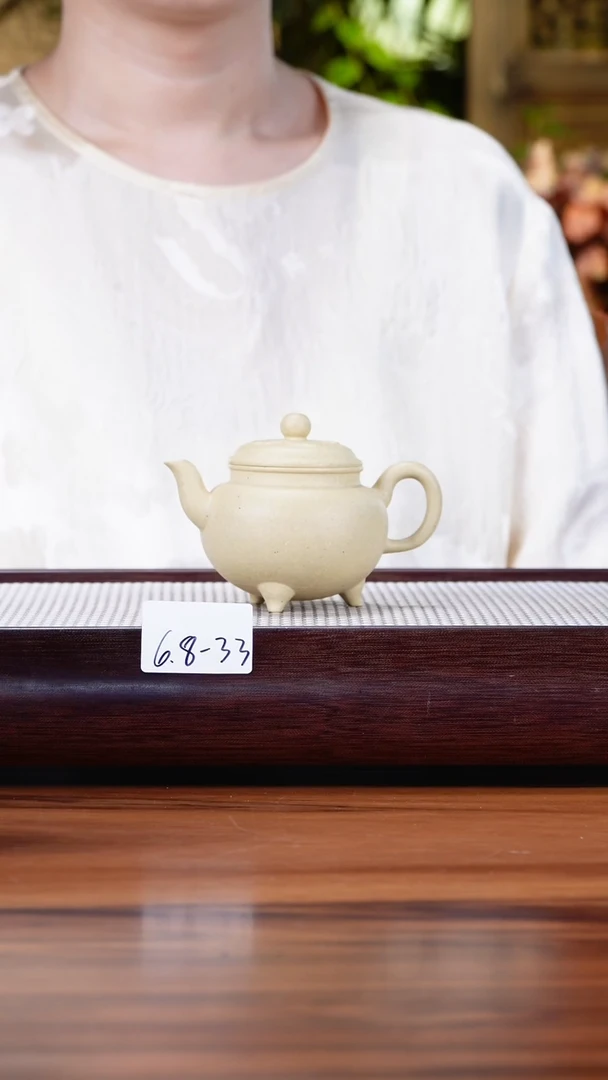 紫砂茶具6.8-33墨绿泥 大彬如意不检130