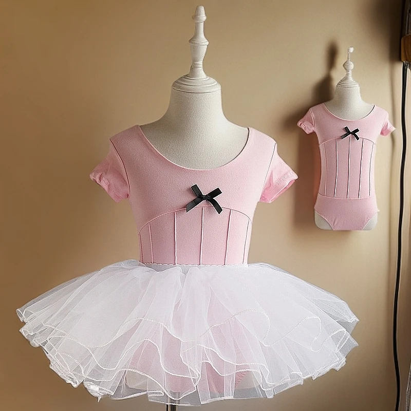 儿童舞蹈服公主女芭蕾舞裙短袖夏季幼儿舞蹈正板舞服女童宝宝春夏
