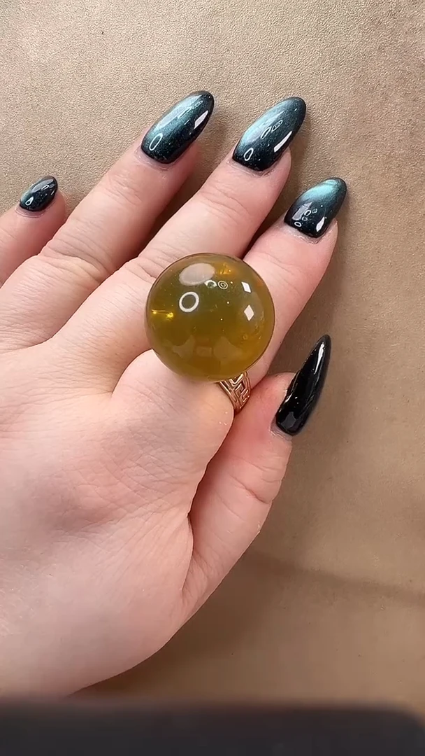 琥珀颈饰未镶嵌戒指