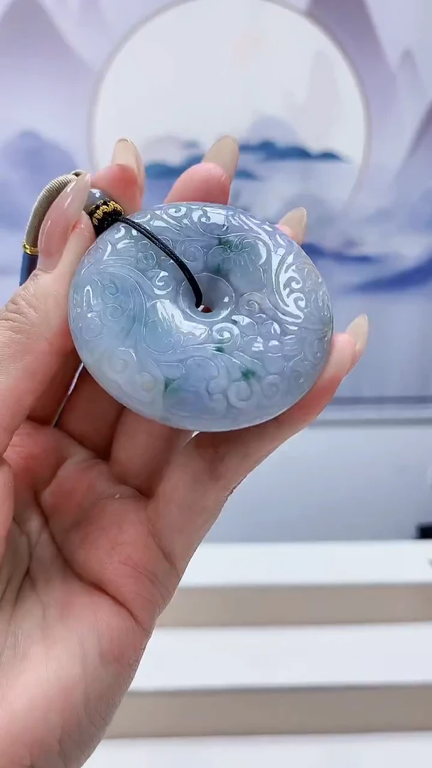 未镶嵌定制翡翠4917MM-毛货挂件119