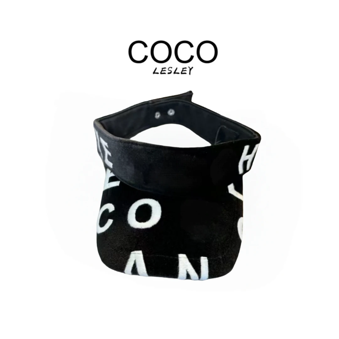 【COCO LESLEY】小香沙滩空顶帽夏季运动风遮阳帽防晒帽X22