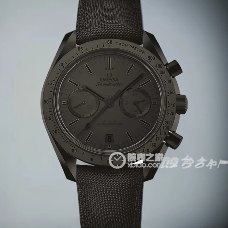 99新 Omega/欧米茄 超霸月之暗面墨黑公价10.35表径44 全套复古