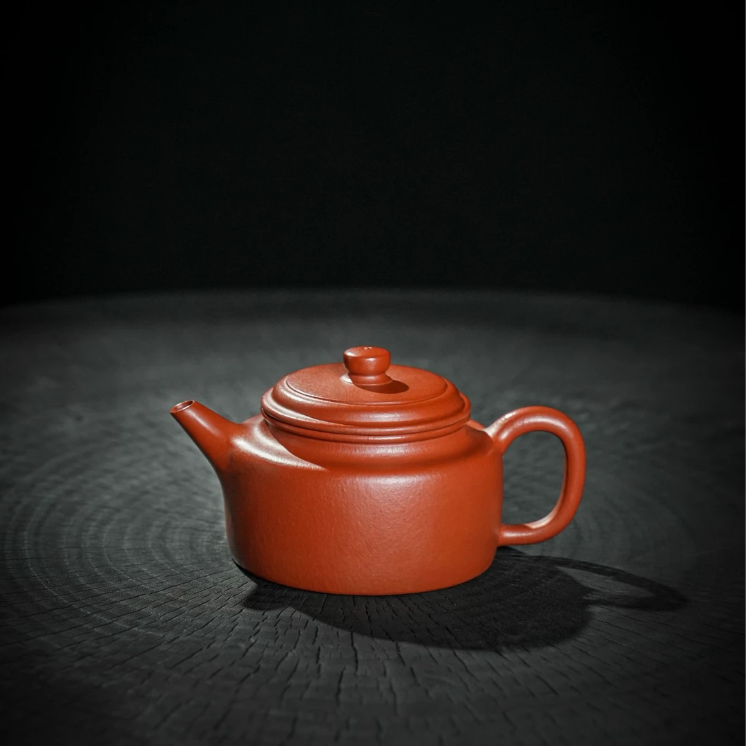 【朱泥·剑流德钟】老林出品原矿紫砂朱泥手制剑流德钟曹130cc