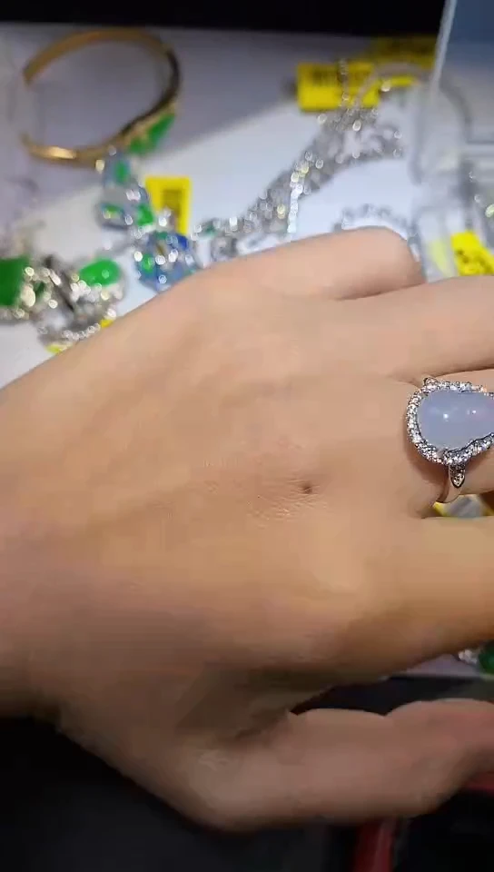 【闪购商品】翡翠戒指银S925镶嵌925银 戒指