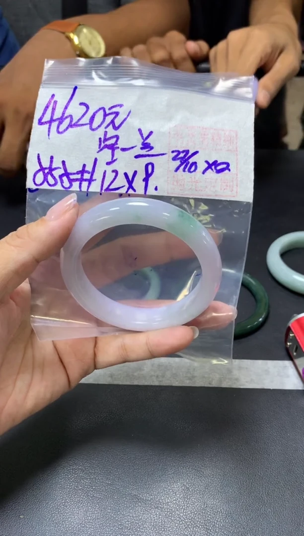 未镶嵌定制翡翠空**兰+手镯55.5#4620元  毛货需抛光