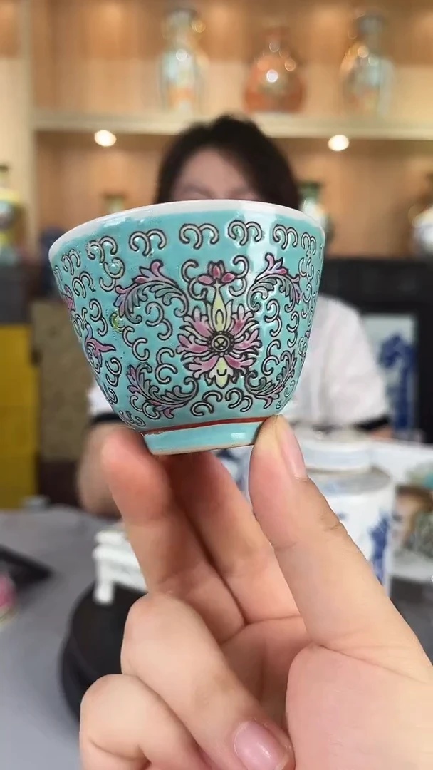 摆件景德镇陶瓷珐琅彩寿字纹主人杯