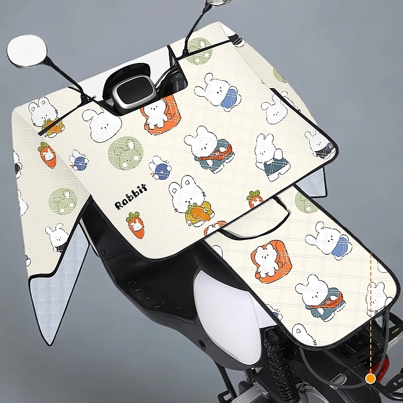 夏季电动车挡风被防晒防水不怕冷遮阳罩电瓶摩托车通用