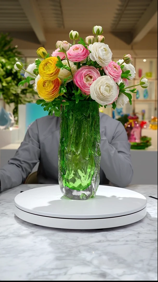 手工艺品琉璃【孤品折扣】树干纹花器