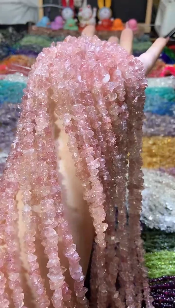 水晶珠宝半成品未镶嵌草莓晶