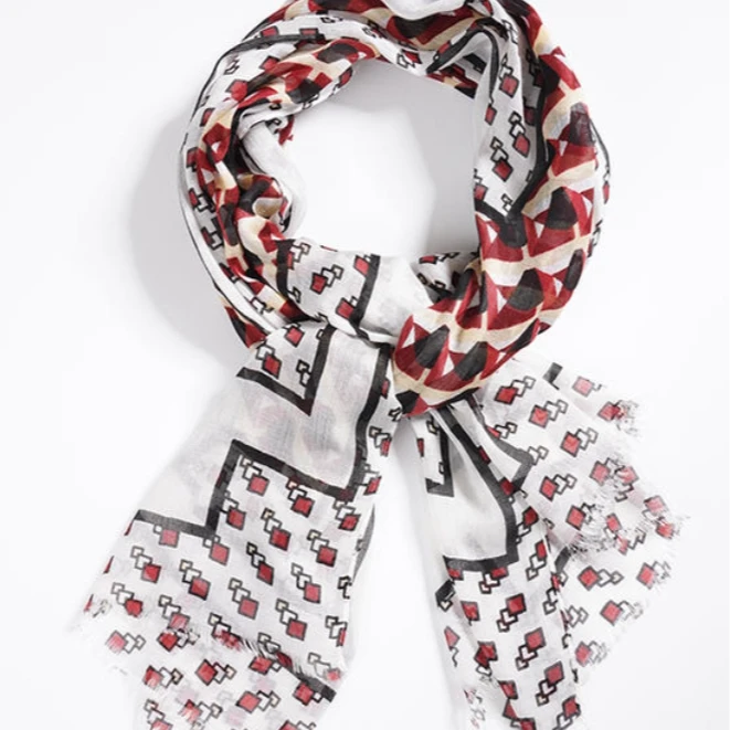 慕江南-丝巾-千鸟格长巾