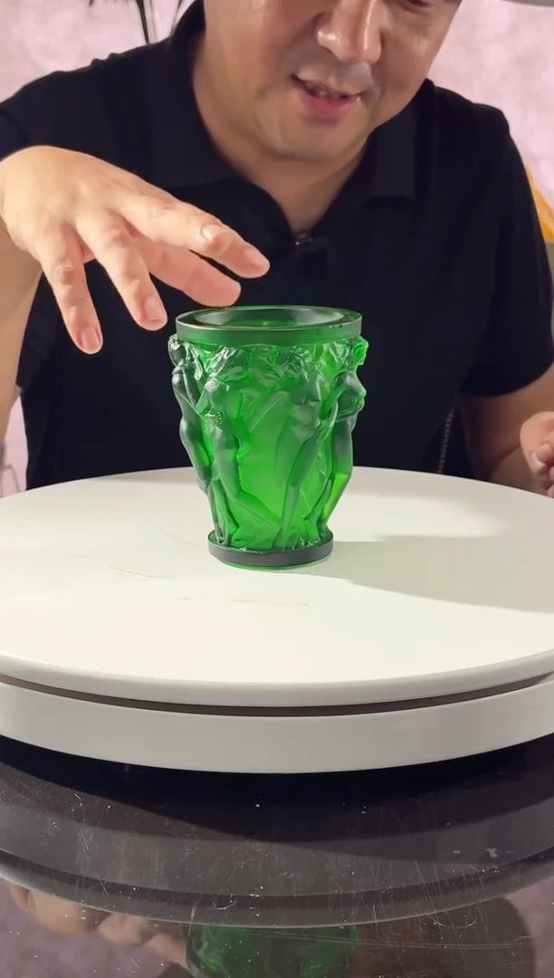 摆件绿色酒神小花插