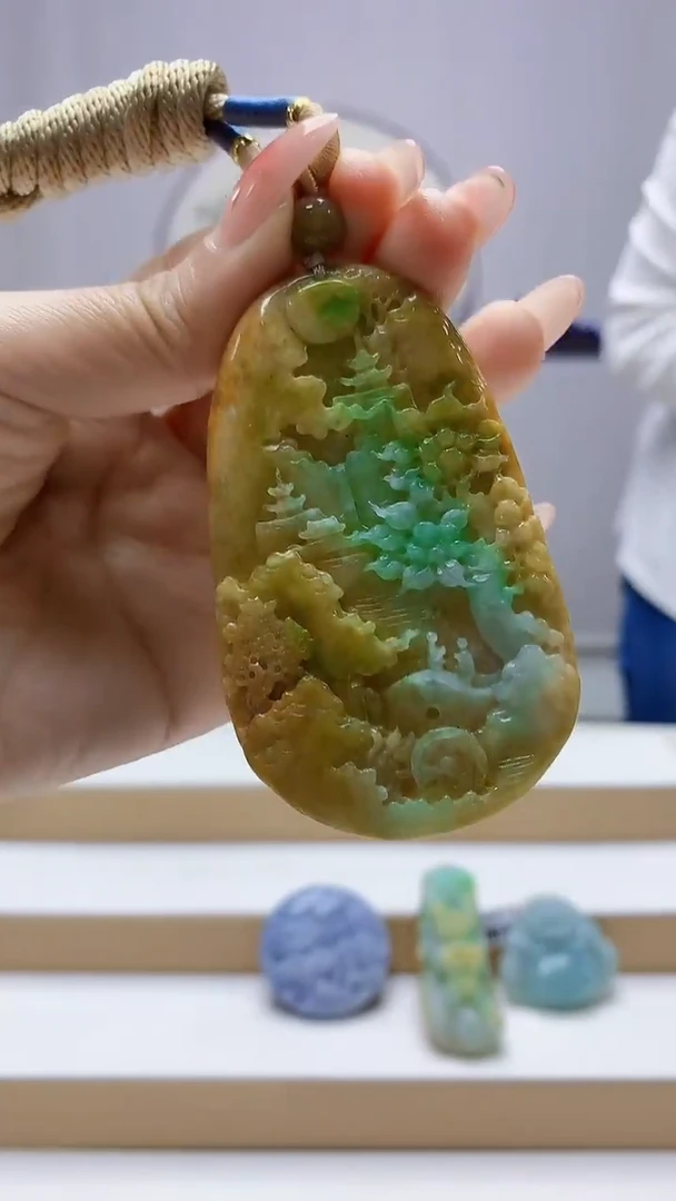 未镶嵌定制翡翠3099ty-毛货挂件96