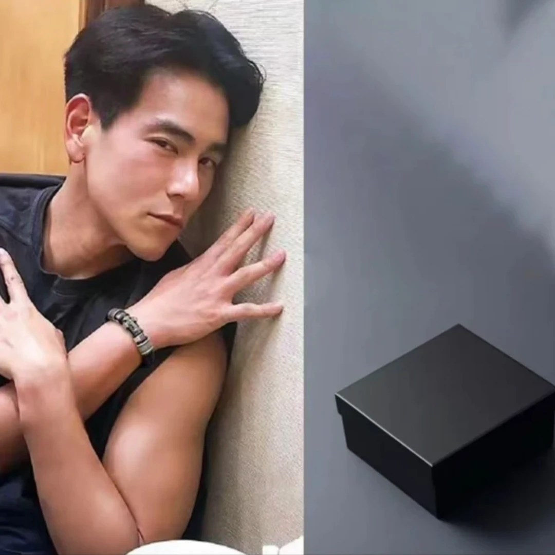 [鹏]价钛钢皮质手链祖师傅制作精美礼盒高碳金属钛黑武士时尚