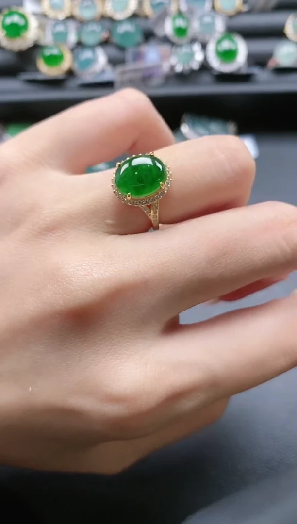 【闪购商品】翡翠戒指银S925镶嵌51511