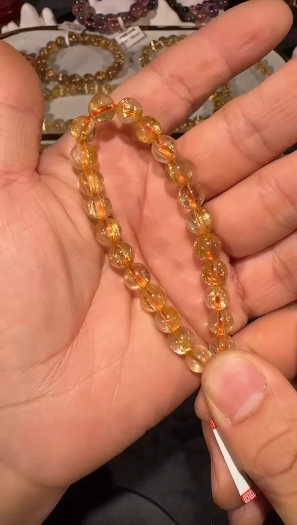 未镶嵌手串发晶SJ-393金发晶