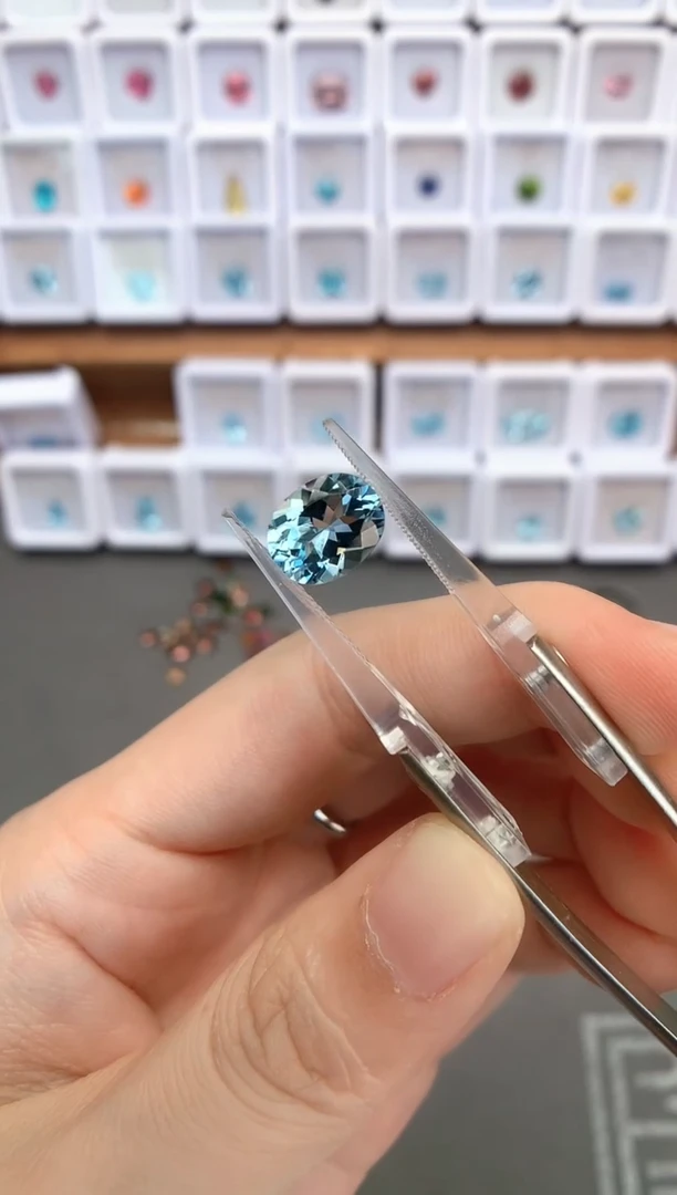未镶嵌裸石定制海蓝宝石2.58ct 圣玛 01047