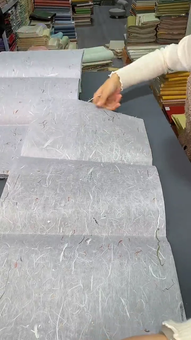 纯手工30*60cm50张薰衣草紫青丝红花雁楮清水云龙