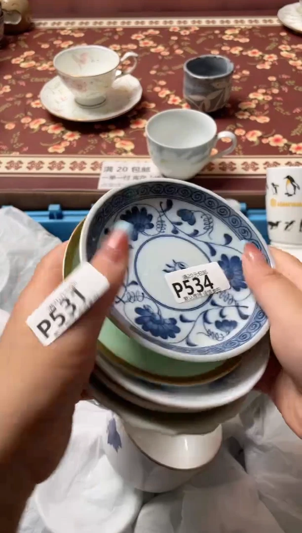 瓷片六***饰瓷器瓷器P534