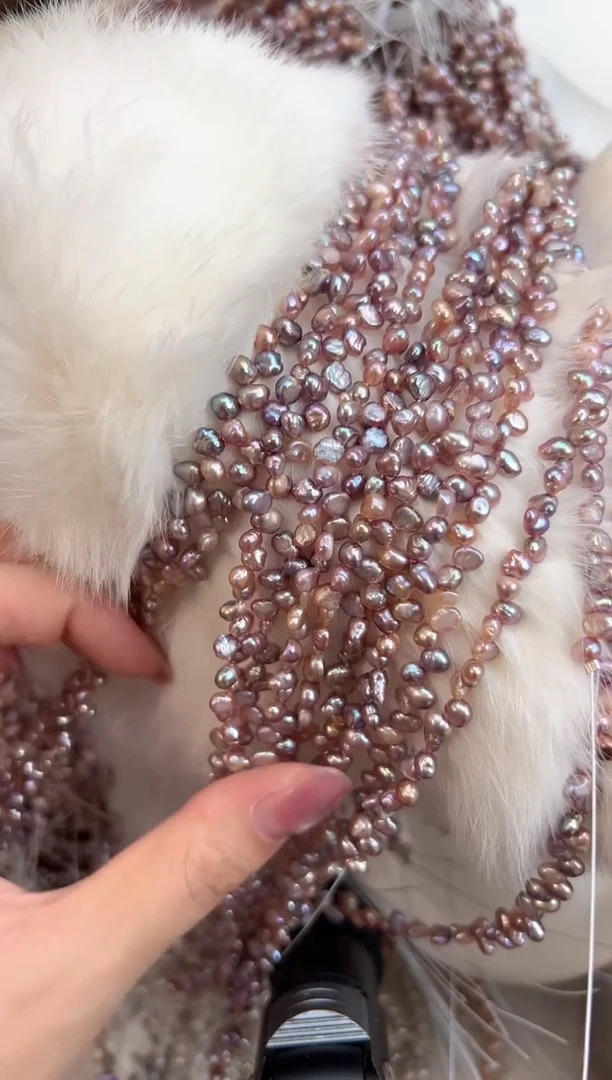 未镶嵌福利淡水珍珠核*强光珍珠花瓣项链（大号）多样性发一