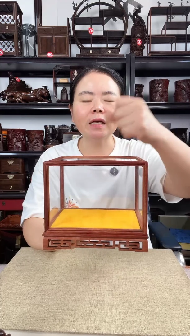 木新玻璃罩老李红木工艺品