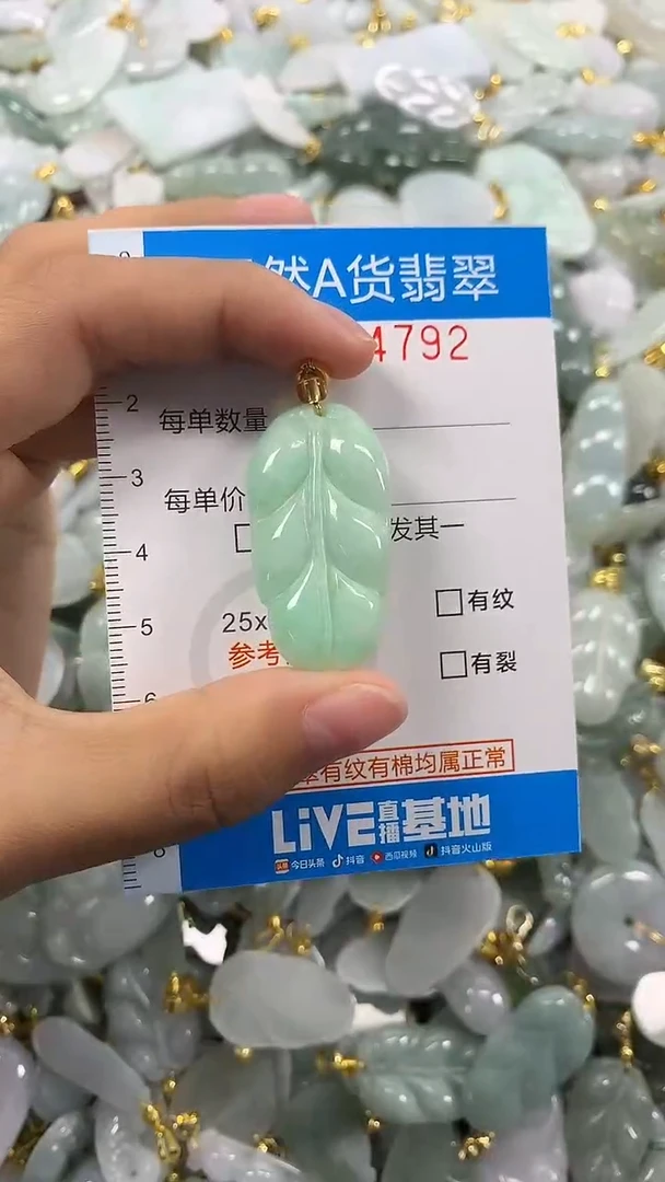 颈饰未镶嵌翡翠净货挂件-4792