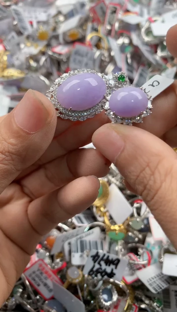 银S925镶嵌戒指翡翠555           3