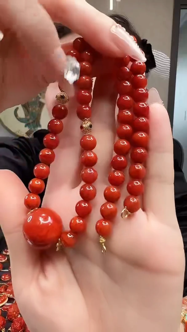 南红玛瑙项链未镶嵌//18K金设计款