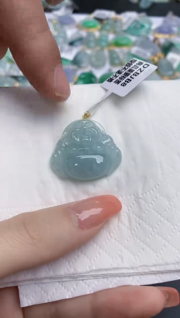 【闪购商品】翡翠颈饰18K金镶嵌天然缅甸翡翠A货