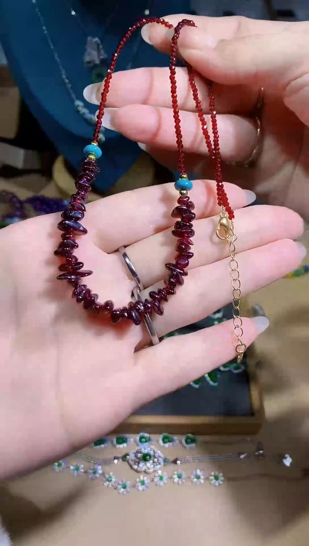 【闪购商品】石榴石颈饰未镶嵌多样性发其一【40】