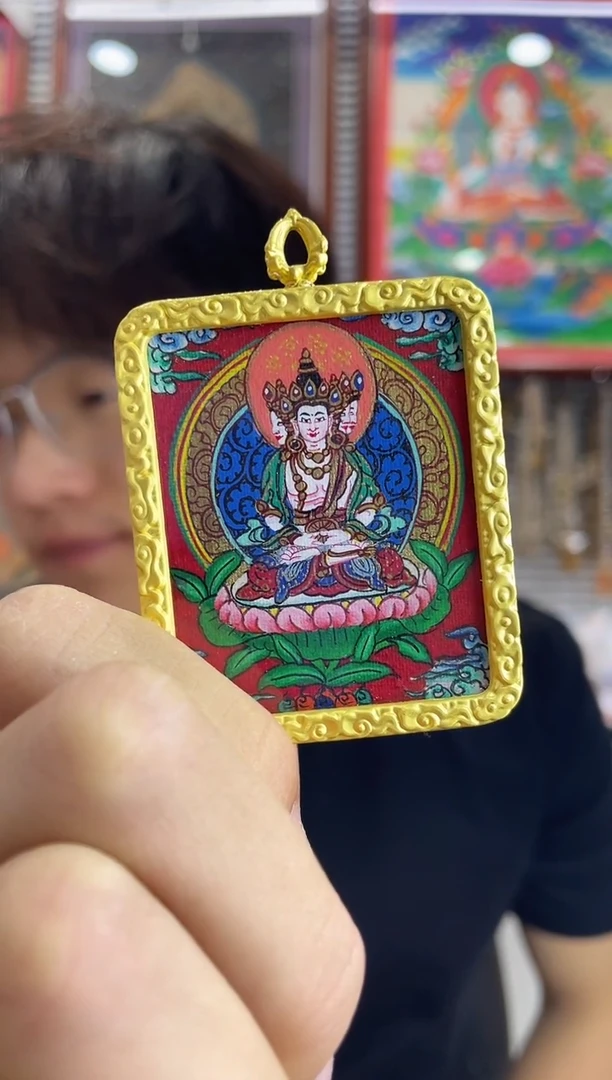 吊坠纯手绘唐卡（非质量问题 不退不换）大日