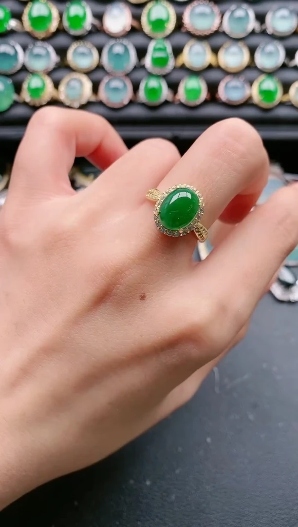 【闪购商品】翡翠戒指银S925镶嵌111111