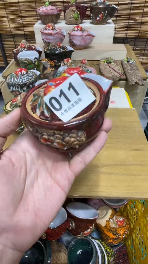 杯011精美粗陶手工柴烧